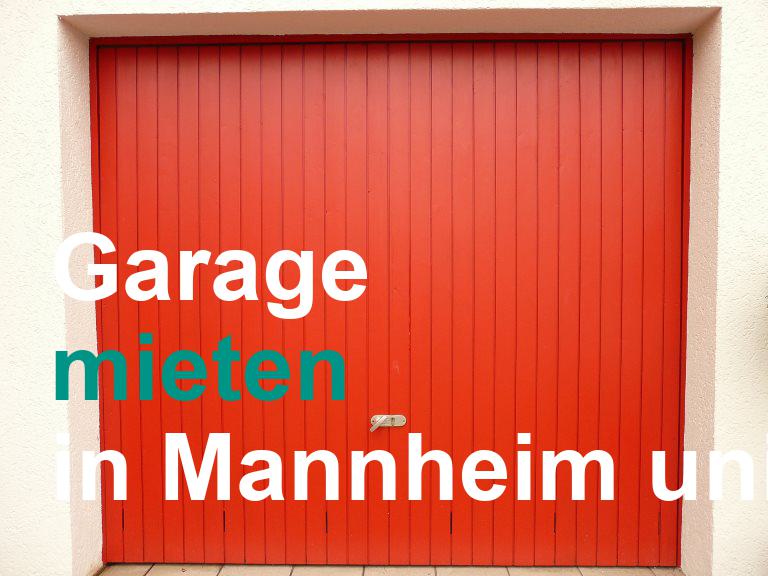 Garage mieten in Mannheim universitätsstadt